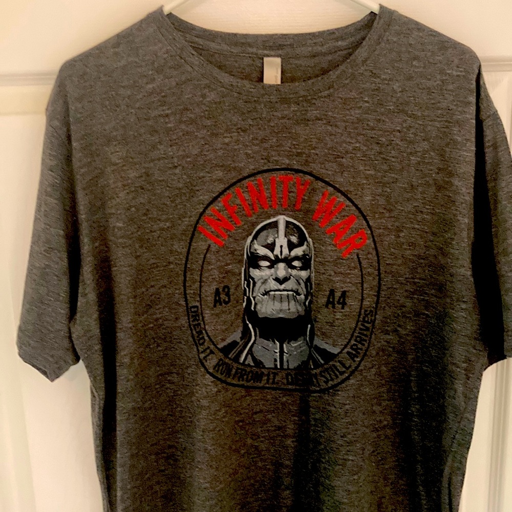 Soft grey tee shirt.  L